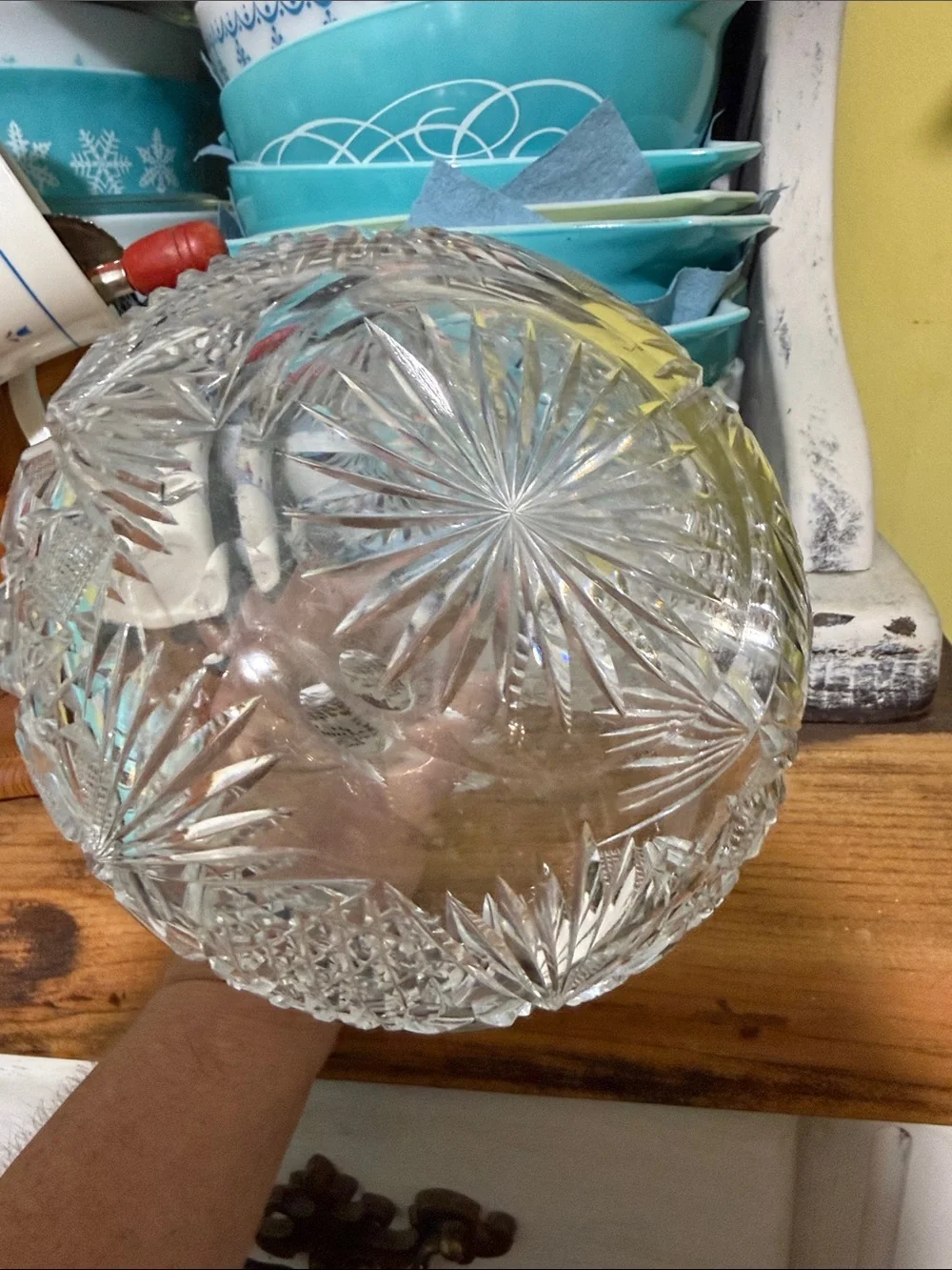vintage American Brilliant Period (ABP) cut crystal water or wine carafe